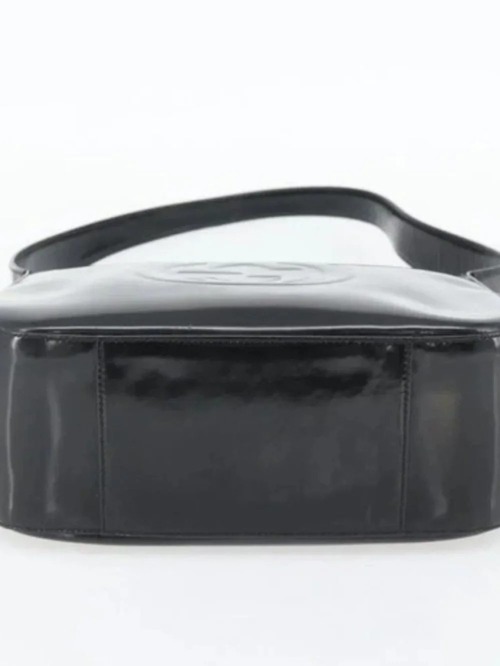 GUCCI Shoulder Bag Enamel Black 001 1364 1703 Auth 182536 - Picture 9 of 16